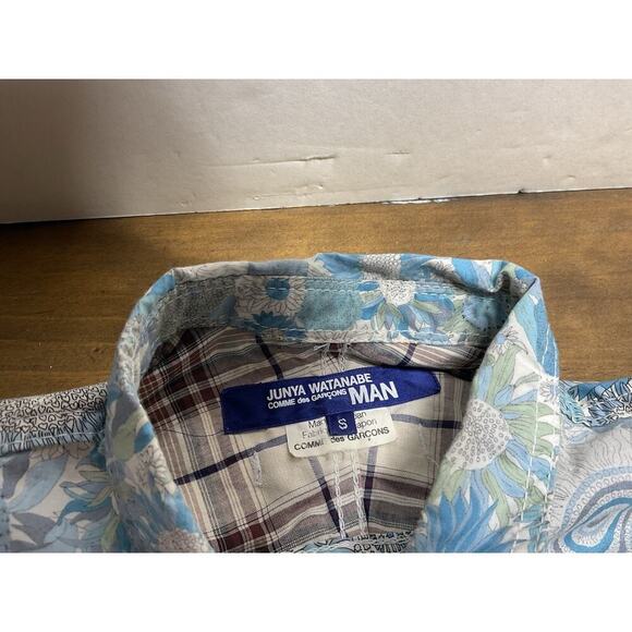 Junya Watanabe Comme Des Garcons Man Runway Floral Men’s Button Up Shirt Size S - Picture 7 of 13